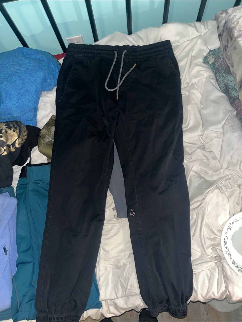 Volcom Black Drawstring Joggers